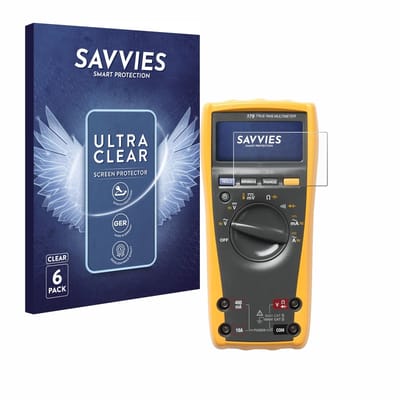 Savvies - Screenprotector voor Fluke 179 multimeter - Folie Beschermfolie transparant 6 Stuks