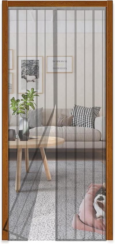 Magnetische vliegenhor - Deurkozijn - Vliegengaas - Houten ijzeren aluminium deuren - Balkon - 120 x 210 cm - Eenvoudige installatie - Grijs