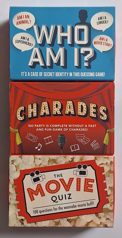 Card Games 3x Movie Quiz. Who Am I? Charades.