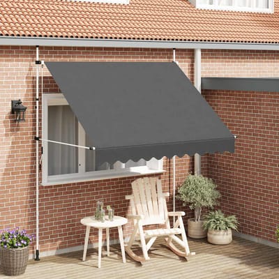 vidaXL - Luifel - handmatig - uittrekbaar - 250 - cm - antraciet