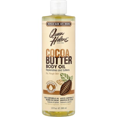 Queen Helene Lichaamsolie, Cacaoboter, Droge, Ruwe Huid, 390ml (13 fl oz) beige