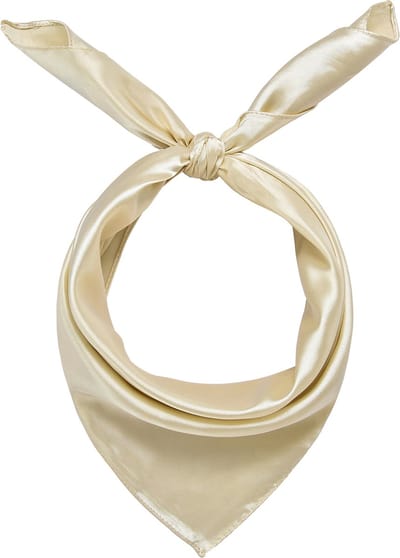 Emilie scarves - Sjaal - satijn - crème wit - vierkant 60*60 cm