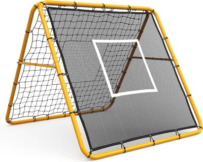 Triumpunpre 120 * 120 cm dubbelzijdig voetbal-rebound-net, opvouwbaar, verstelbare hoek, geschikt voor training en ander gebruik, ideaal voor kinderen en tieners.