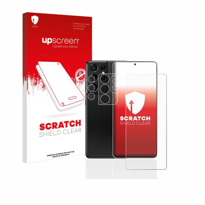 upscreen - Screenprotector voor Samsung Galaxy S21 Ultra 5G (Voor+Camera) - Folie Beschermfolie transparant
