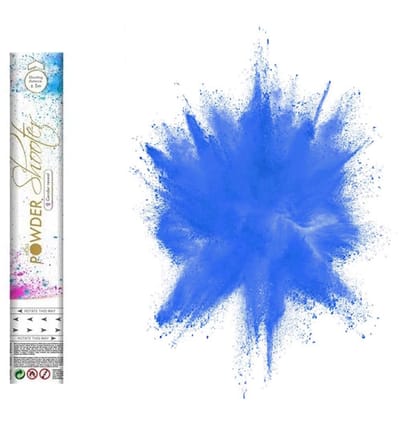 Gender Reveal Powder Shooter 30 cm - Blauwe poeder - Haza