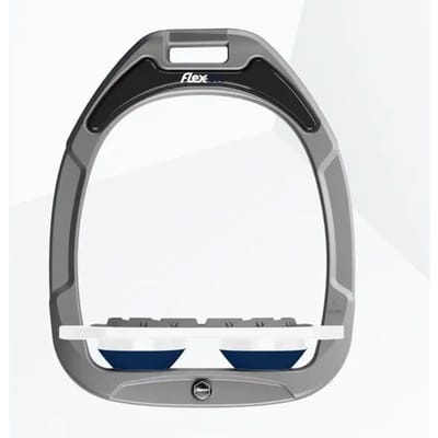 Platte Grip Aluminium/Blauw/Wit Stijgbeugels Flex-On Green Composite