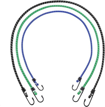 Bungeekoorden met Haken - Elastische Spanbanden - Bagage Bevestigen - Verstelbare Lengte - 3 Stuks 40cm