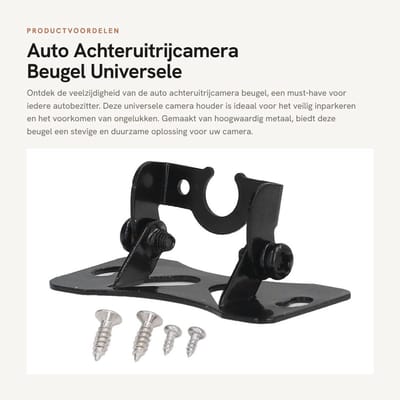 Dailygoods- Achteruitrijcamera Hoogwaardig Metaal - Universele Houder - Lichtgewicht Ontwerp - Eenvoudige Installatie - Slijtvast en Duurzaam - Professionele Afwerking - Camera Houder
