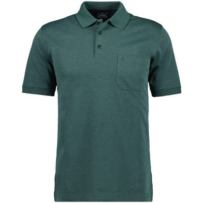 Ragman Softknit Poloshirt Breast Pocket Pima Cotton Mix Mosgroen / male
