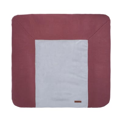 Baby's Only Gebreide baby aankleedkussenhoes - Waskussenhoes - Overtrek verzorgingskussen Classic - Stone Red - 75x85 cm