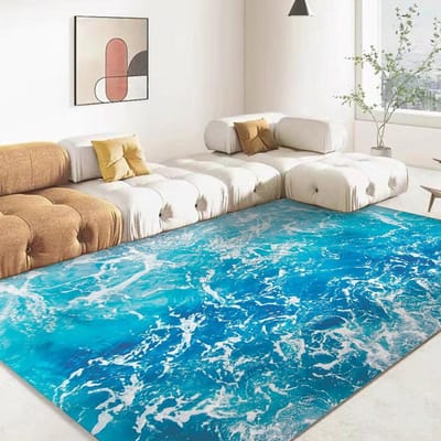 3D Oceaan Zeewater Tapijt Zee Tapijt voor Woonkamer Tapijten Huis Vloer Decor Woonkamer Kind Speelmatten Decoratie Hotel Lounge Mat 60*90cm