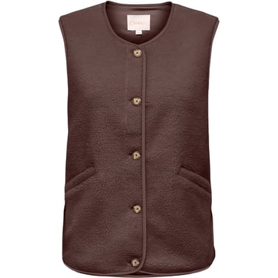 regular fit bodywarmer in teddystof model 'BABY'