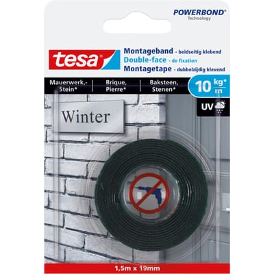 Tesa dubbelzijdig montagetape op rol voor baksteen 1,5 meter - Klussen - Tesa Powerbond - Waterproof - Montagetape - Dubbelzijdig tape