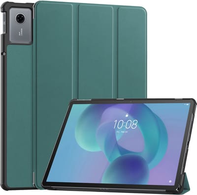 Hoesje - Geschikt voor Lenovo Idea Tab - Dun & Stevig - Hardcover Book Case - Trifold Bookcase Hoes - Hard Cover - Tablethoes - Donkergroen