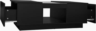 Gotagee Salontafel Woonkamertafel Met glasbekleding en LED-verlichting Zwart