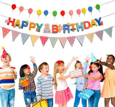 Verjaardag Banner - Feest Decoratie - Persoonlijk Feest Versieren - Zelf te Maken - 5 Meter Lint - Veelkleurig