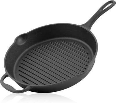 MRKK® Gietijzeren Pan Bbq - Gietijzeren Skillet - Grillplaat
