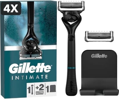 4 x Gillette Intimate - Scheermes Voor Intieme Zone - 1 Handvat + 2 Scheermesjes