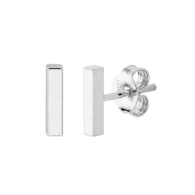 YO&NO - Oorbellen - Zilver - Oorknoppen - Balkje - 2/8mm - Sieraden Vrouw - Gerhodineerd - Zilver 925