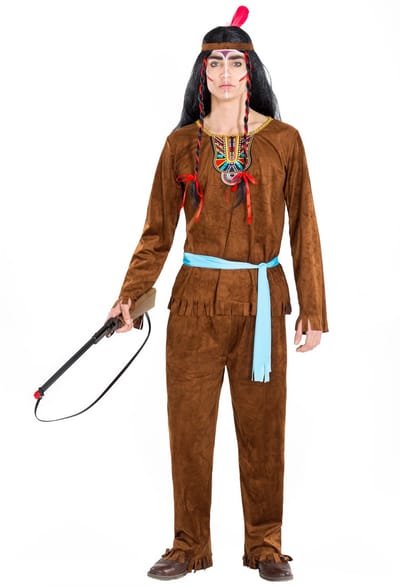 dressforfun - herenkostuum indiaan Apache krachtige bizon M - verkleedkleding kostuum halloween verkleden feestkleding carnavalskleding carnaval feestkledij partykleding - 300647