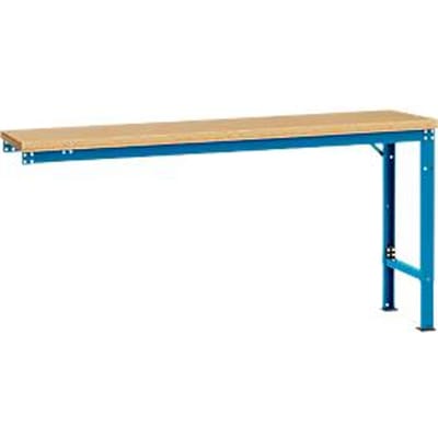 Manuflex aanbouwtafel UNIVERSAL Speciaal, 1750 x 800 mm, multiplex natuur, lichtblauw