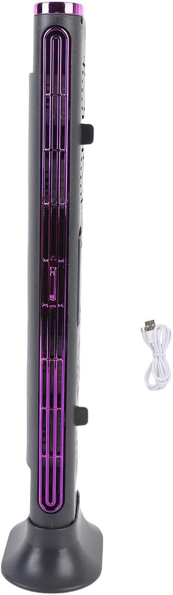 Aircooler - Mobiele Airco - ventilator - luchtkoelers met water - torenventilator stil - ventilator staand - Draagbare Tafelventilator - ventilator toren - Draagbare Airconditioner - 9×9×31.5 cm - Paars