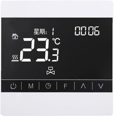 Slimme Thermostaat - Vloerverwarming Bediening - Energie Besparen - Nauwkeurige Temperatuurregeling - 10 x 10 x 3 cm - Wit
