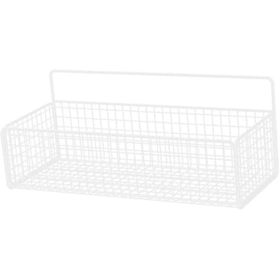 Wandhangend Opbergrek Multifunctioneel Draagbaar IJzerdraad Bak Mand voor Badkamer Keuken Wit wit