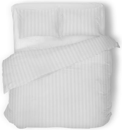 Eleganzzz Dekbedovertrek Uni - Wit - Dekbedovertrek 140x200/220cm - Satijnstreep / Satijn Streep - Hotel Kwaliteit Satin Stripe - Dekbedovertrekken - Effen Dekbedovertrek