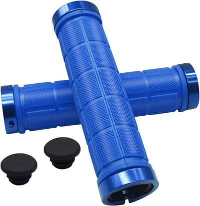 Antislip Fietsstuurgrepen 22mm met Stuureindkappen - Universele Comfort Grepen voor MTB & BMX