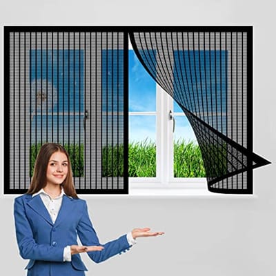 Vlieggaas Schermvenster 80 x 200 cm - Makkelijk te Installeren en Universele Passend voor Raam
