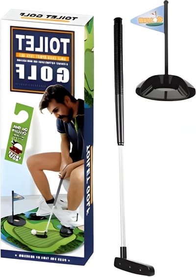 Golf Cadeautjes Collectie - Toilet Golfspel - Ontspanning Thuis - Compleet Inclusief Deurhanger - One Size - Groen