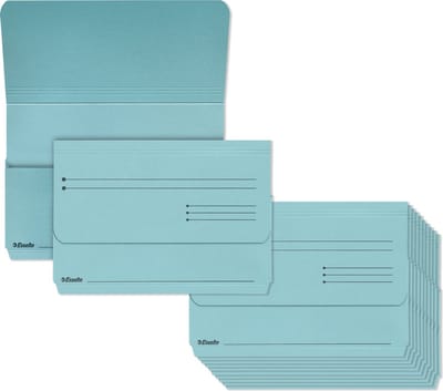 Esselte Manilla Duurzame Kartonnen Insteekmap voor A4 Documenten - 25 Stuks - Blauw