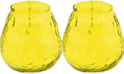 Windlicht - geurkaars - 2x - citronella - 48 branduren