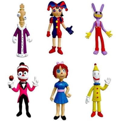 6-12 Stuks The Amazing Digital Circus Model Speelgoed Hobby's Cartoon Kunst Accessoires Beloning Anime Cadeaus Voor Kinderen Cartoon Decoratie red
