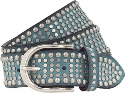 b.belt Riva Studded Belt Leer