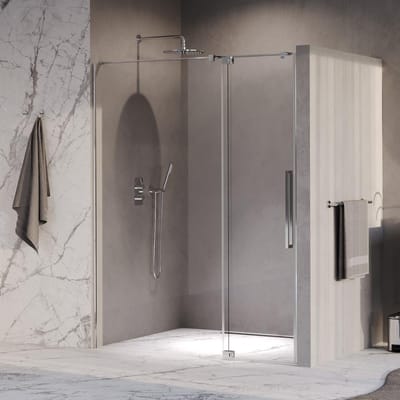 Brauer Stellar - Nisdeur - 2-Delig - Draaiend - Helder Glas - 140 x 200 cm - Omkeerbaar - incl. Glascoating - Chroom