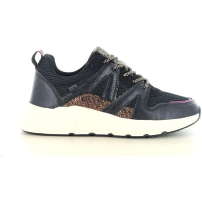 POSH by Poelman CAROCEL Dames Sneakers - Zwart Met Dierenprint