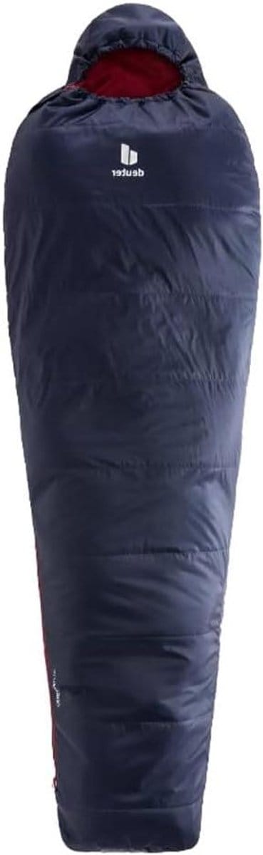 Mummie Slaapzak - Kampeerslaapzak Lichtgewicht - Kamperen en Wandelen - Zeer Klein Verpakkingsformaat - 185 cm - Navy Cranberry
