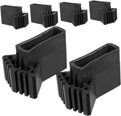 Ladder Voethoezen - Antislip Beschermers - Ladder Stabiliteit - Verhoogt Wrijving - 6 Stuks - Zwart