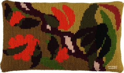 Pako Borduurpakket kruissteek kussen - figuurlijke bloemen - langwerpig 29 x 49 cm - geprint stramien - 006.851 - DIY kit