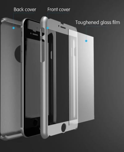 360-graden Beschermhoes Set voor iPhone 6 Plus / 6S Plus _ Zwart