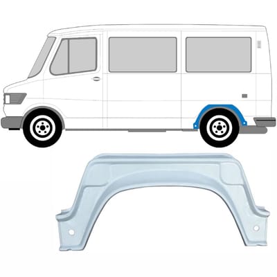Reparatiepaneel achterste wielkast voor Mercedes T1 207-410 1977-1995 / Links