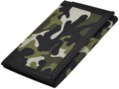 Dailygoods- Portemonnee Drievoudig - Camouflage - Kinderportemonnee - Polyester - RFID-blokkering - 12 x 8 cm - Slank en duurzaam - Kinderenportemonnee