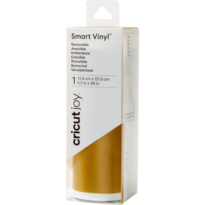 Cricut Joy zelfklevende vinyl folie - mat "Smart Vinyl - Removable", 13,9 x 121,9 cm - Goud