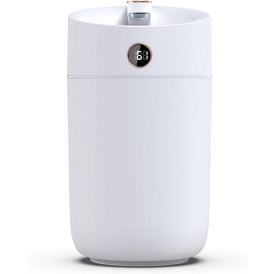 3L Nevel Luchtbevochtiger Diffuser met Vochtigheidsweergave Dubbele Mondstuk Koele Nevel Luchtbevochtiger Stil Kleurrijk wit
