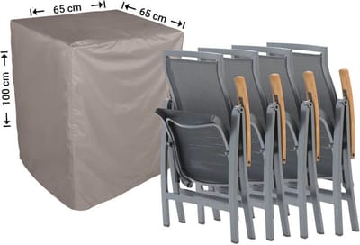 Raffles Covers Tuinstoelhoes - 65 x 65 H: 100 cm - RFOLD65 - Waterdicht - Ademend - UV-bestendig - Elastisch rijgkoord - Beschermhoes tuinmeubelen