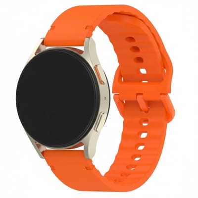 Siliconen bandje - geschikt voor Garmin Venu (2 Plus) / Venu SQ (2) / Vivomove (Style - Sport) / Vivoactive 3 / 5 / 6 / Forerunner 55 / 165 / 245 / 645 / 570 - 42mm - oranje