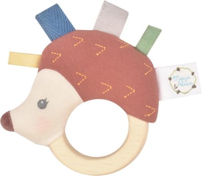 Meiya & Alvin Bijtring Egel 12 Cm Rubber/pluche Beige/bruin