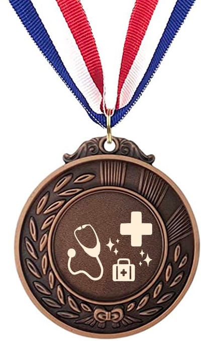 Akyol - dokter medaille bronskleuring - Dokter - dokter arts verpleegkundige - verpleegkundige - dankjewel - ziekenhuis - verpleegster